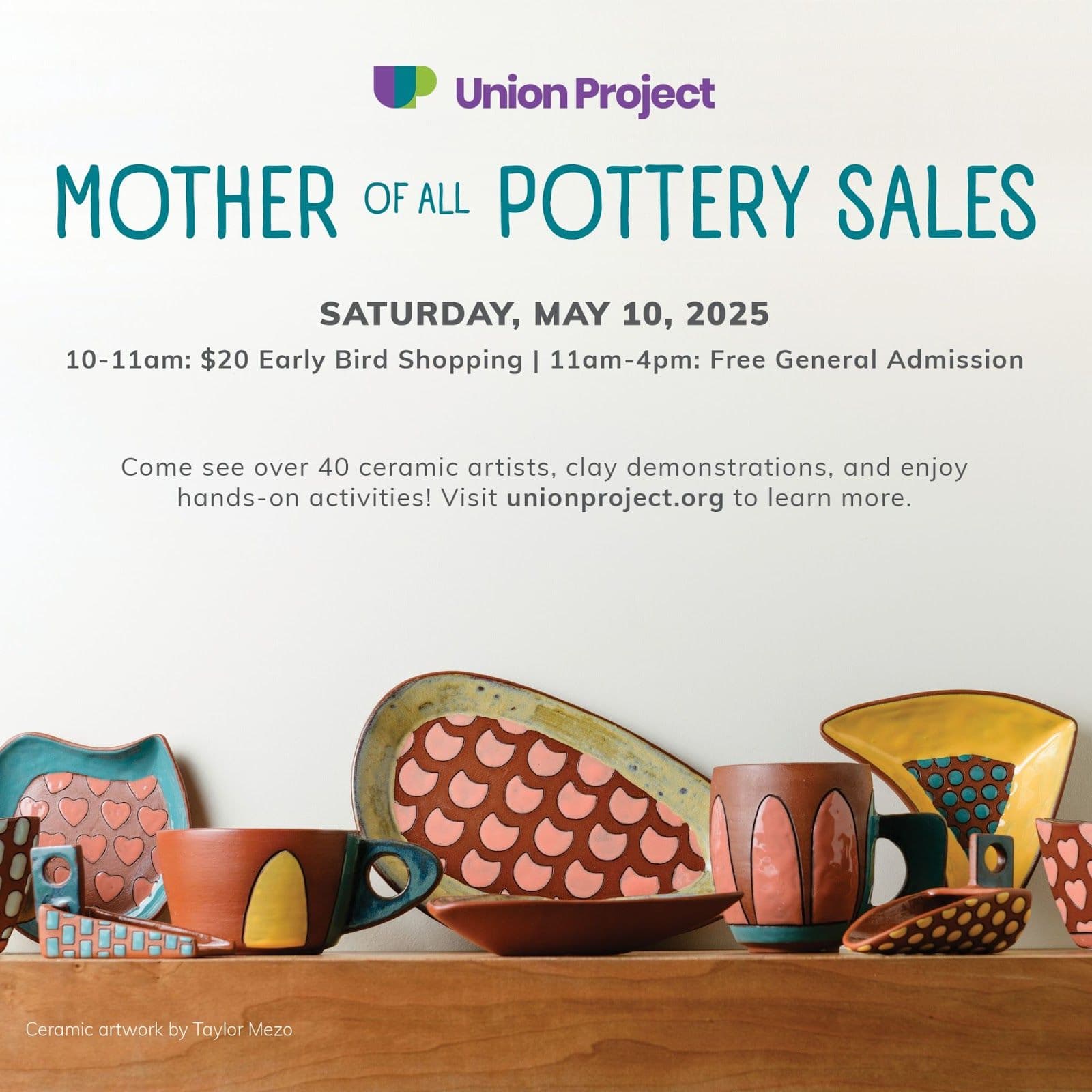 Come see 40 ceramic artists and demonstrations!
